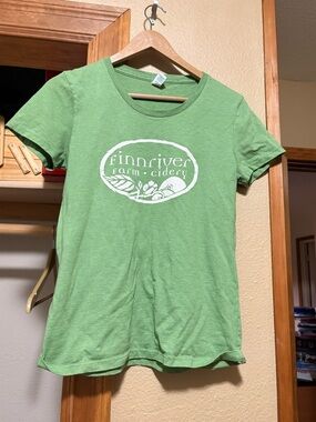 Green Royal Apparel Crewneck Tee with White Logo Tag